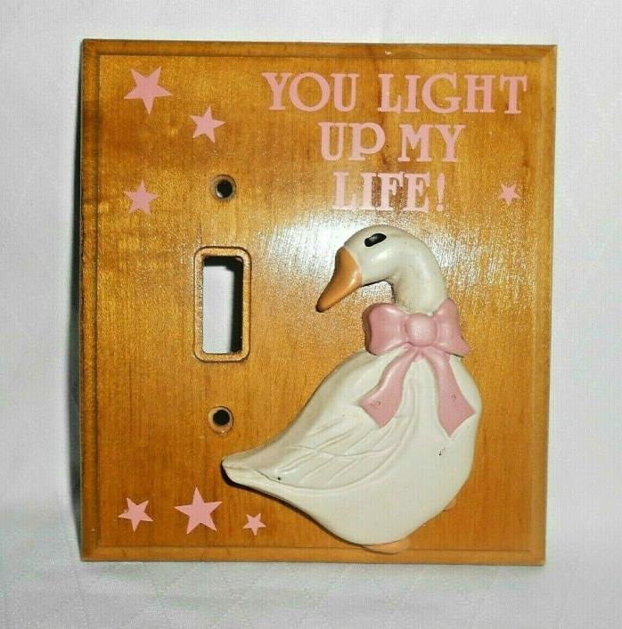 Vintage Wood Goose Light Switch Cover 