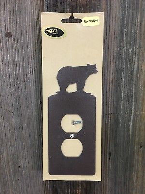 Lazart Rustic Bear Collector's Series Wildlife Camping Outlet Plug Cover Plate