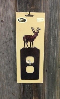 Lazart Rustic Deer Collector's Series Wildlife Cabin Outlet Plug Cover Plate