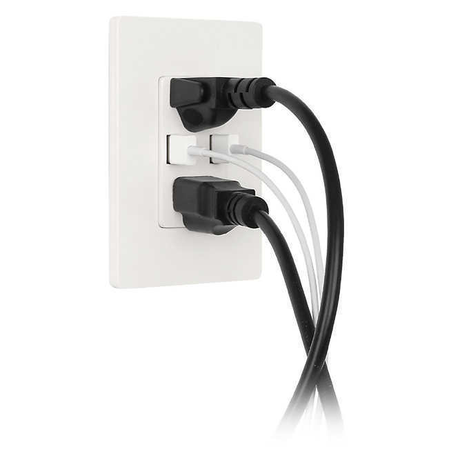 Feit Electric Wall Receptacle Outlet USB Ports Wall Charger 4 Pack