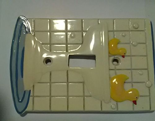 Ducks in the sink light cover shiny ceramic
