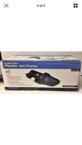 ECO-FLO EFSWJ5P Shallow Water Well Plastic Jet Pump, 1/2 HP, 7.5 GPM - NEW