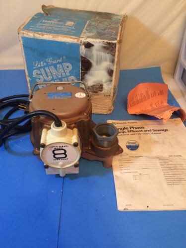 508357 - 8-CBA - Little Giant Sump Pump NEW Old Stock