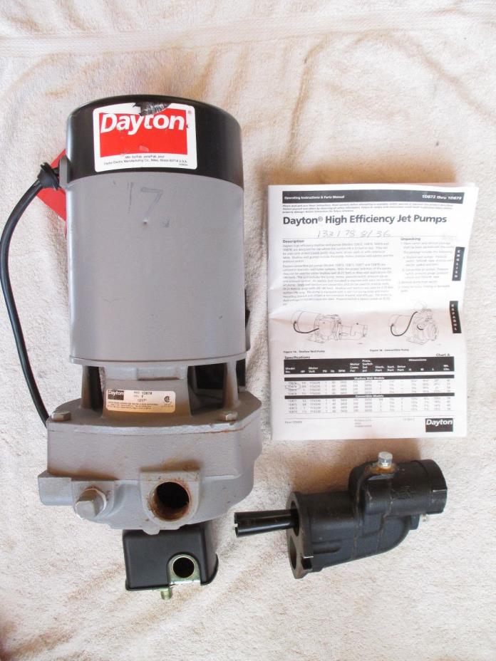 Dayton Shallow Well Jet Pump Model 1D874