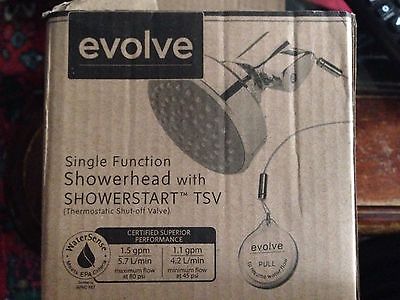 Single Function Showerstart TSV Water Energy Saving Evolve Showerhead