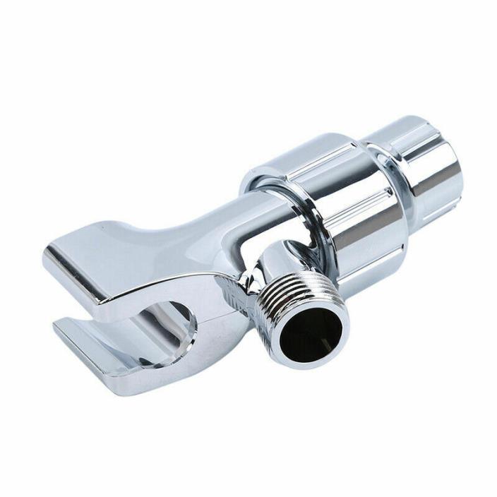 Universal Shower Head Connector and Holder, Adjustable angle, 1/2 male to female