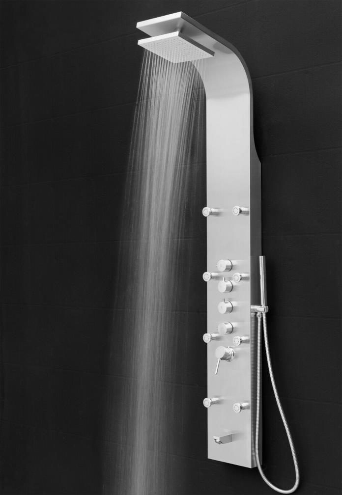 65” Massage Shower Head System Jet Rainfall Shower Made of Stainless Steel