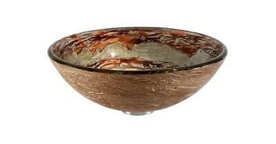 Ares Glass Vessel Sink in Brown and Gray [ID 67289]