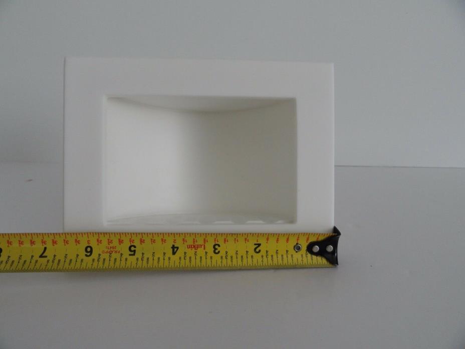 TOP NOTCH PRODUCTS RECESSED SOAP DISH SOLID SURFACE CORIAN HI MACS WHITE NEW