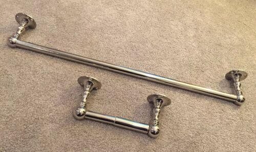 Pottery Barn Sussex Toilet Paper Holder & 24” Towel Rod