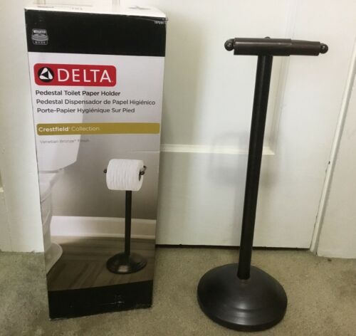 Delta Crestfield Free-Standing Toilet Paper Holder in Venetian Bronze