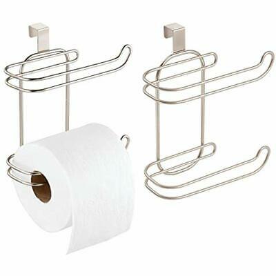 MDesign Metal Compact Hanging Over The Tank Toilet Tissue Paper Roll Holder And
