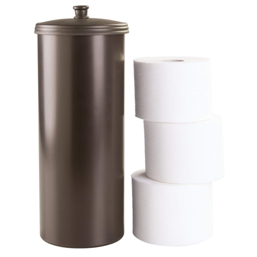 InterDesign Kent Free Standing Toilet Paper Holder â€“ Spare Roll Storage for