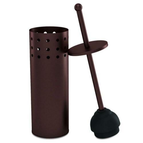 Home Intuition Bronze Vented Toilet Plunger and Canister Holder Drip Cup, 1 Pack