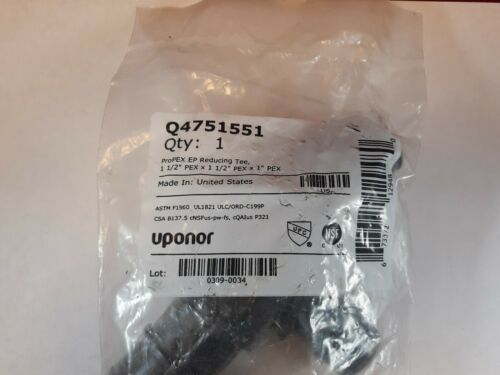NEW UPONOR Q4751551 PROPEX EP REDUCING TEE 1 1/2