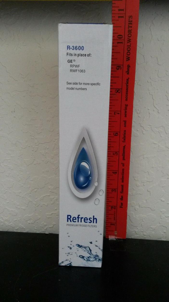 Refresh R-3600 Premium Refridgerator Water Filter GE RPWF(NOT FOR RPWFE) RWF1063