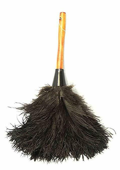 Ostrich Feather Duster Professional Natural Anti-Static Wooden Handle Dust 14