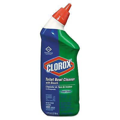 3 Pack Clorox Toilet Bowl Cleaner with Bleach, Fresh Scent (24 oz) Stain Remover