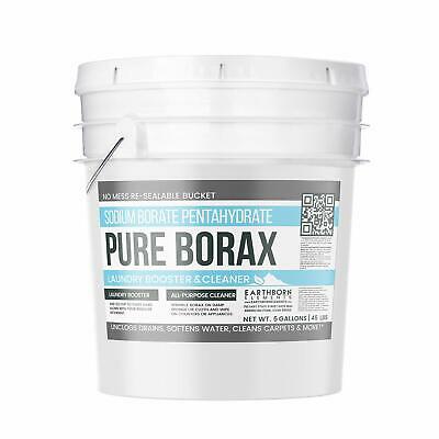 Pure Borax Powder 5 Gallon Bucket 45 Lbs. Resealable Bucket All-Natural
