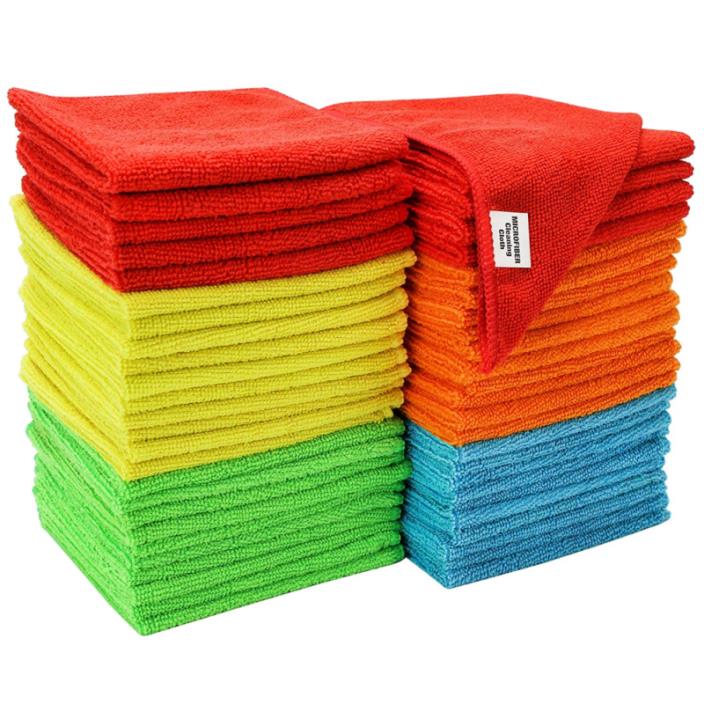 S & T 968601 Assorted 50 Pack Microfiber Cleaning Cloth, 50