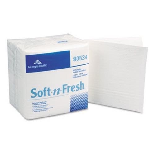 Georgia Pacific Soft-n-Fresh Disposable Wash Cloths, 1000 Cloths (GPC80534)