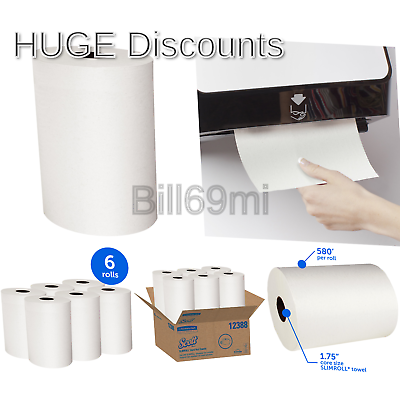 Scott Control Slimroll Hard Roll Paper Towels (12388) with Fast-Drying Absorb...
