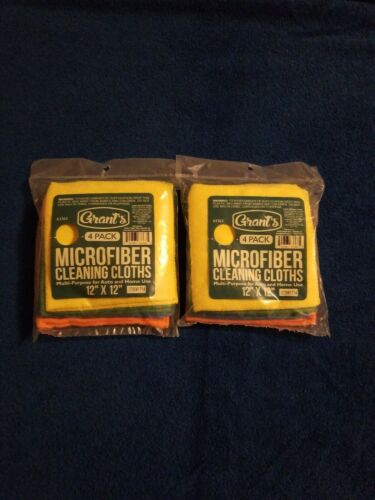(2)Pks. Of 4 Each.Grant's Microfiber Cleaning Cloth 12x12. Brand New!!