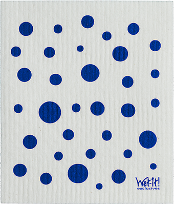 WET-IT  Dot and Dots Absorbent SWEDISH CLEANING CLOTH  Blue  2 pack