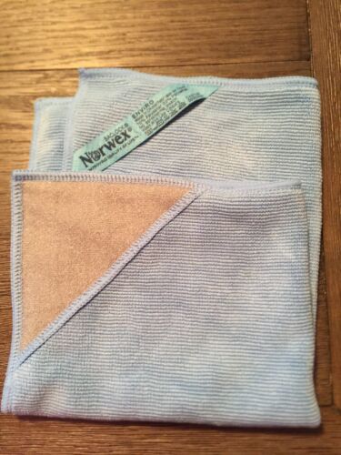 NEW Norwex Scrubby Corner Cloth Blue Enviro Cloth w Scrub Pocket