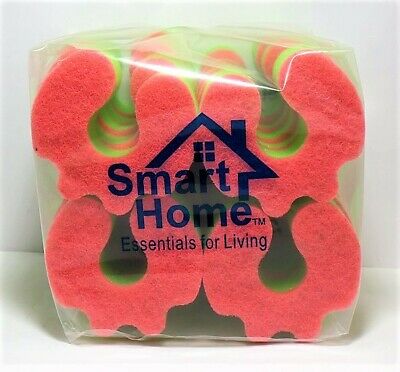 Smart Home Set of 20 Faucet Hugging Sponges in Pink/Green