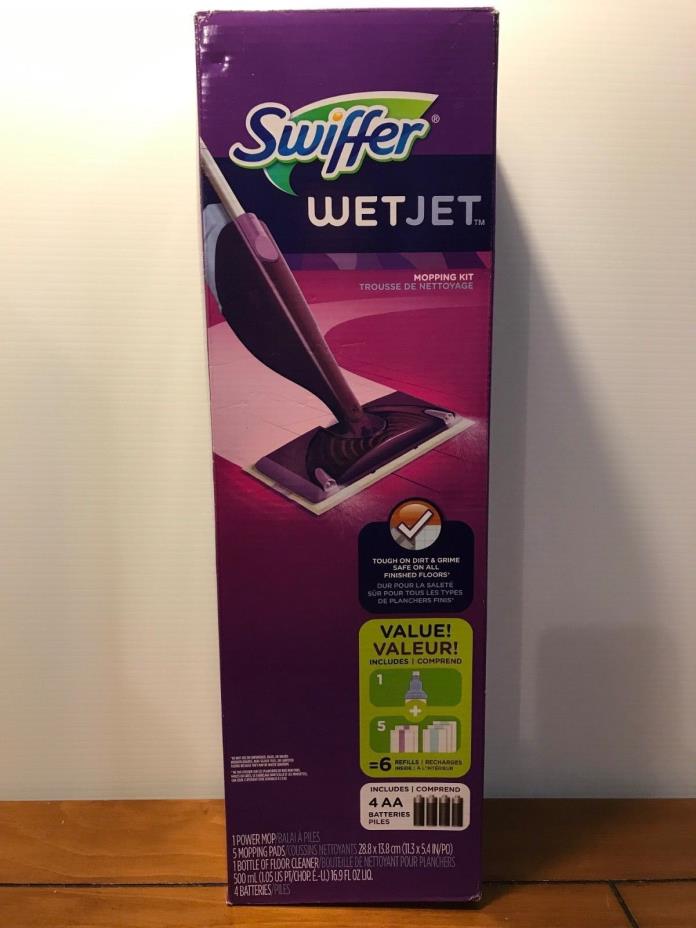 Swiffer WET JET Hardwood Floor Spray MOP Cleaner Starter Kit Home NEW Power Safe