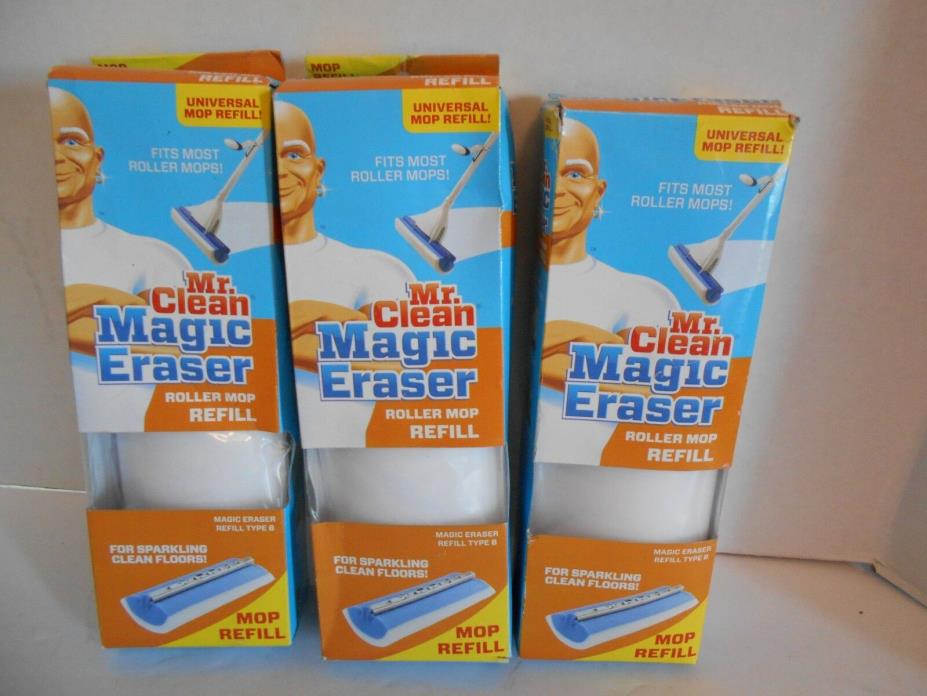 Mr Clean Magic Eraser Extra Power Mop Refill Type B, 3 Packs, New