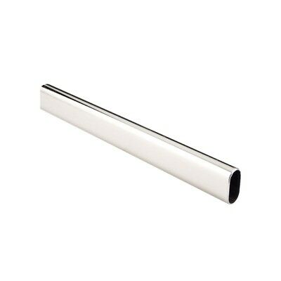 Box of 10- Oval Satin Nickel Steel Closet Rods with 20 Open Brackets
