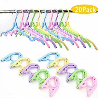20 PCS Coat Hangers Folding Clothes For Travel,Portable Suitable Both Family And