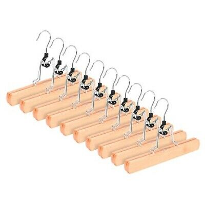 RoyalHanger Wooden Hangers 10 Pack, Skirt Hangers Pant Hangers Collection Wood