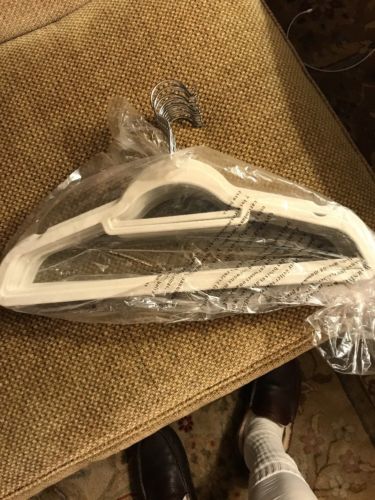 15 Ivory Velted Coated 18 Inch Hangers
