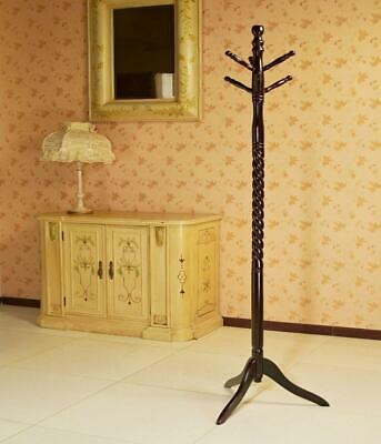 Frenchi Furniture Swivel Coat Rack Stand In Cherry Finished Heavy Duty