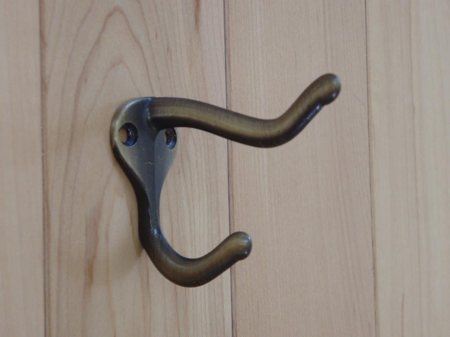 Coat & Hat Hook - Antique Brass Look
