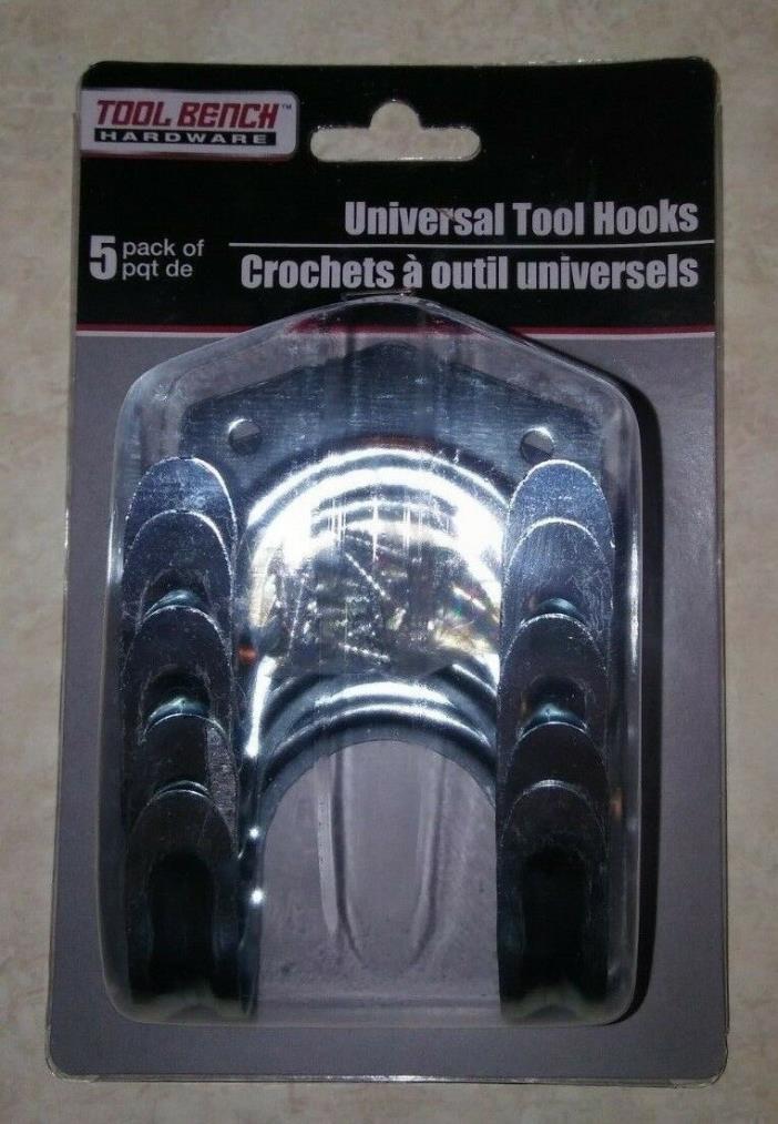 Tool Bench Hardware 5 pack Universal Tool Hooks, New in package, ships quick