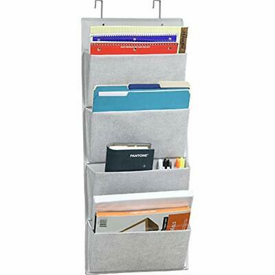 4 Hanging Wall Files Pockets - Mount/Over Door Office Supplies Document Holder