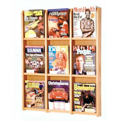 Wooden Mallet 9 Pocket Magazine Wall Display