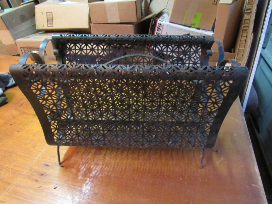 Vintage Metal Magazine Rack