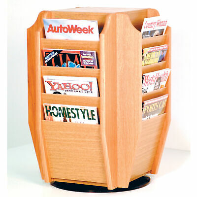 Countertop Literature Rack Cascade Spinning Countertop Display Magazine Pockets