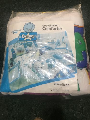 Vintage 1993 Barney Comforter Twin Size