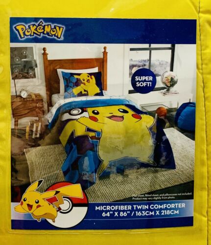 Pokémon Pika Pokeball Twin Sized Comforter - NEW!