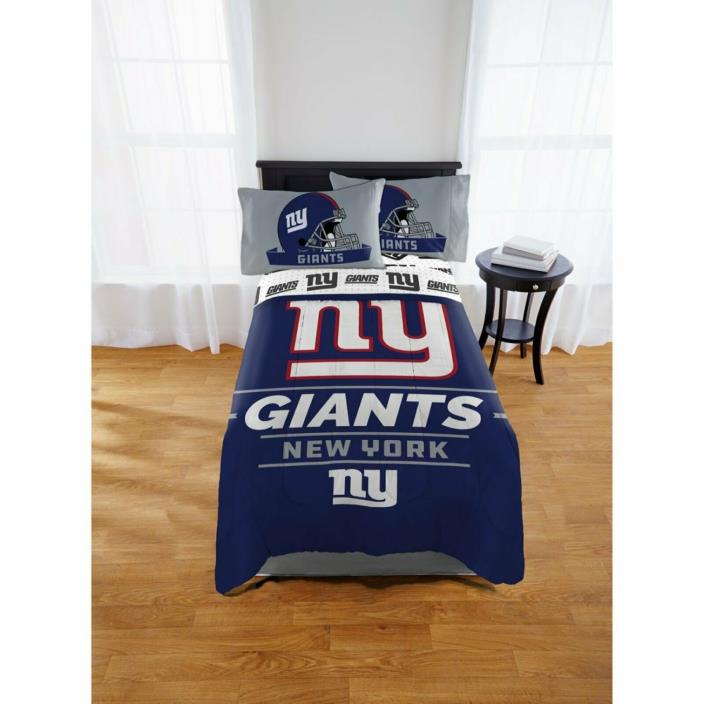 New York Giants  Bedding NFL Licensed 3pc Comforter Set Pillowcases Twin/Full B