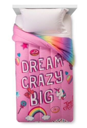 Jojo Siwa Bedspread Comforter Reversible Rainbow Dream ???? Twin Bedroom Bed