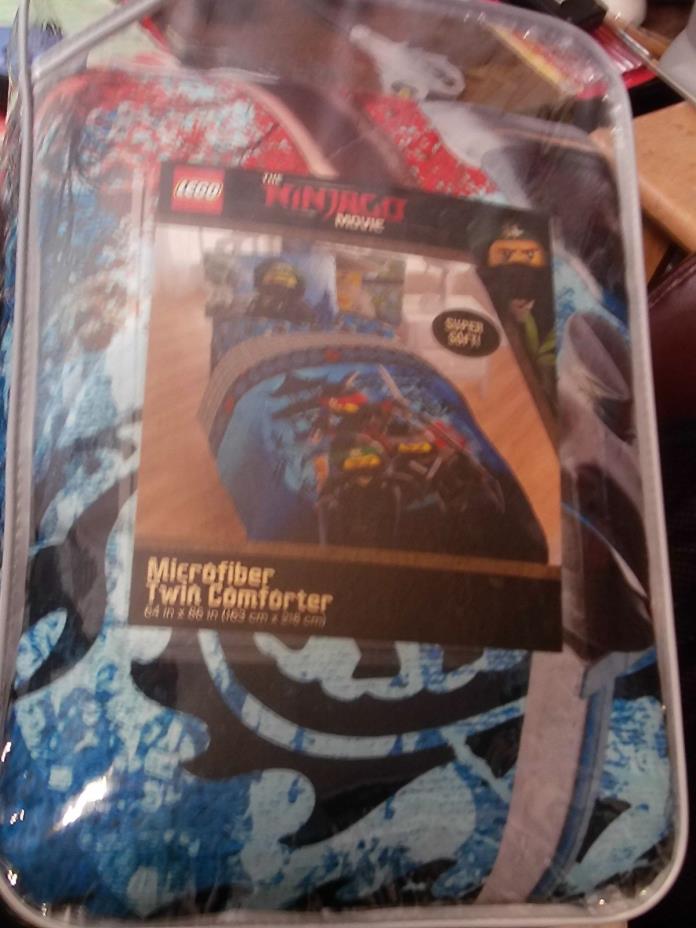 LEGO~THE NINJAGO MOVIE~TWIN MICROFIBER COMFORTER ~NEW/PACKAGE~REVERSIBLE