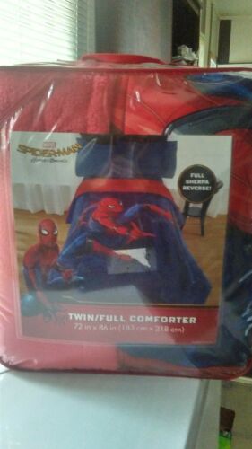 New Marvel Spider-man Twin/Full Comforter Full Sherpa Reverse