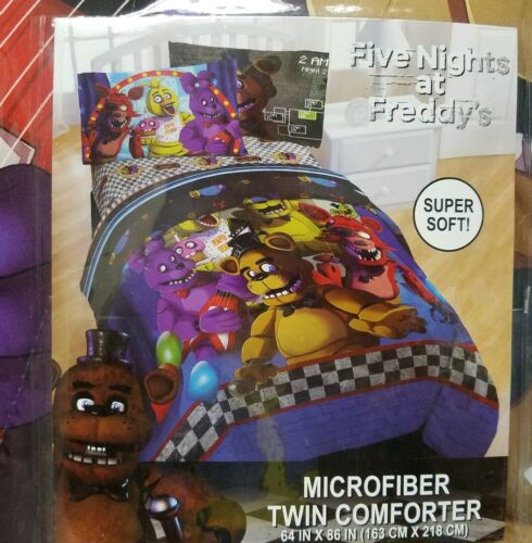 Five Nights at Freddy's Microfiber Twin Comforter Super Soft 64x86 FNAF NEW